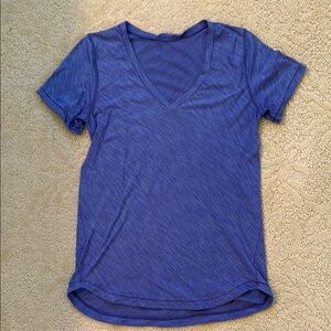Lululemon Athletica Blue Fitted Short Sleeve T-Shirt